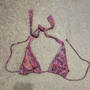 South beach Pink Animal Print Triangle Bikini Top Size‎ Medium